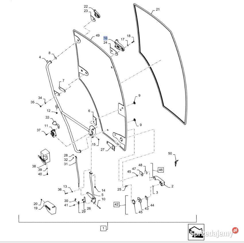 191206A3 Zawias dolny TG T8 Maxxum Magnum CX Warszawa