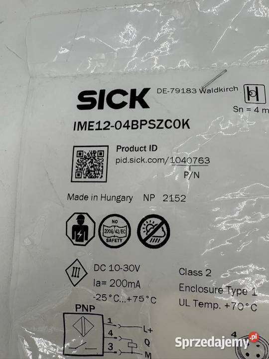 Sick IME1204BPSZC0K 1040763 Czujnik indukcyjny Biznes i Przemysł Warszawa