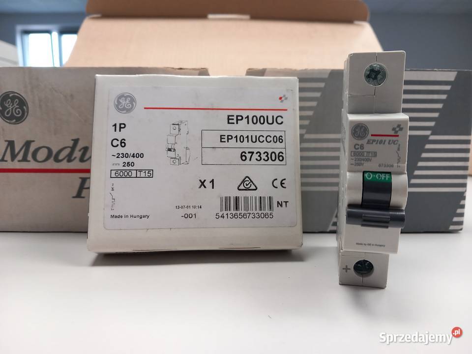 Wyłącznik nadprądowy EP101 UC C 6A10kA 1P 673306 śląskie Katowice