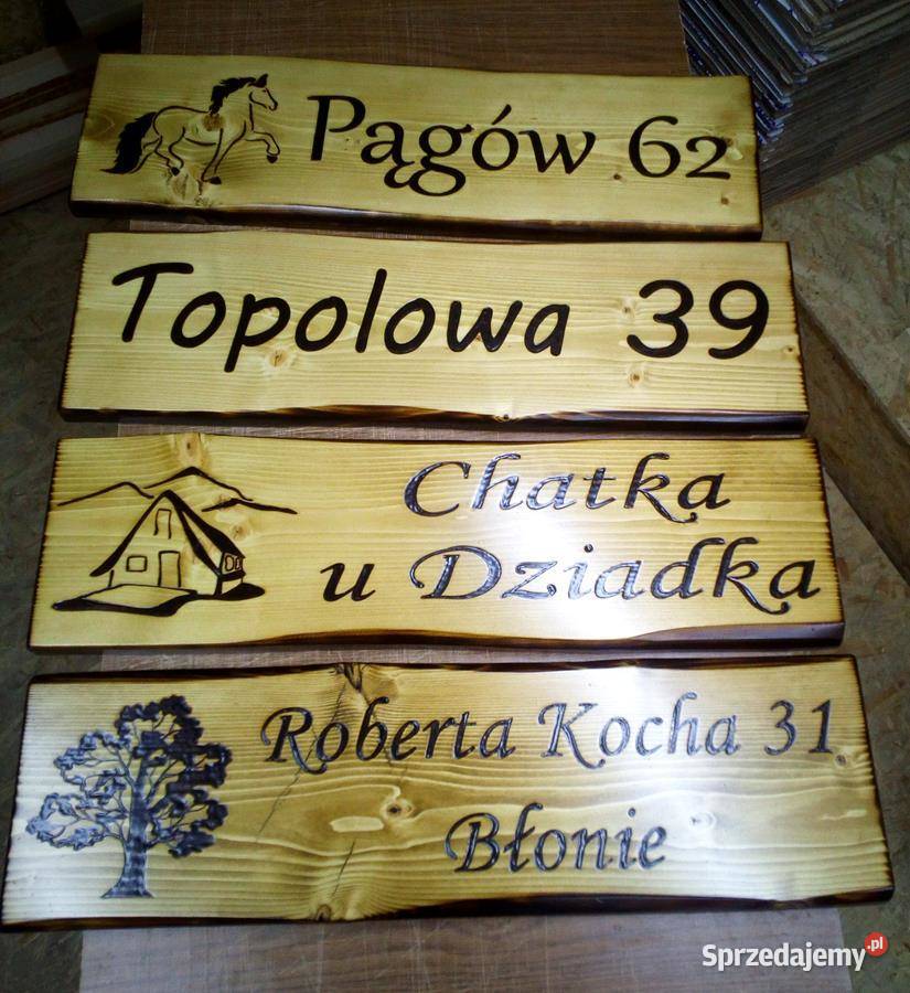 wypalanie na drewnie tablice drewniane szyldy Andrychów sprzedam