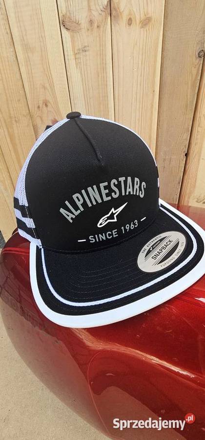 Alpinestars Backline Trucker Hat BlackWhiteGrey Uniseks Nakrycia głowy Piła