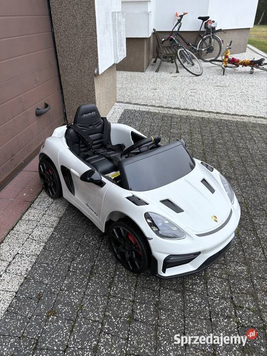 Auto na akumulator Porsche 718 12V białe opolskie Namysłów
