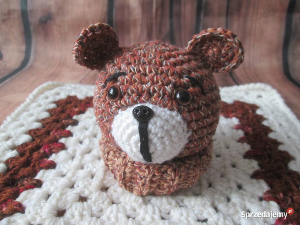 Szydełkowy mały kocyk amigurumi przytulanka