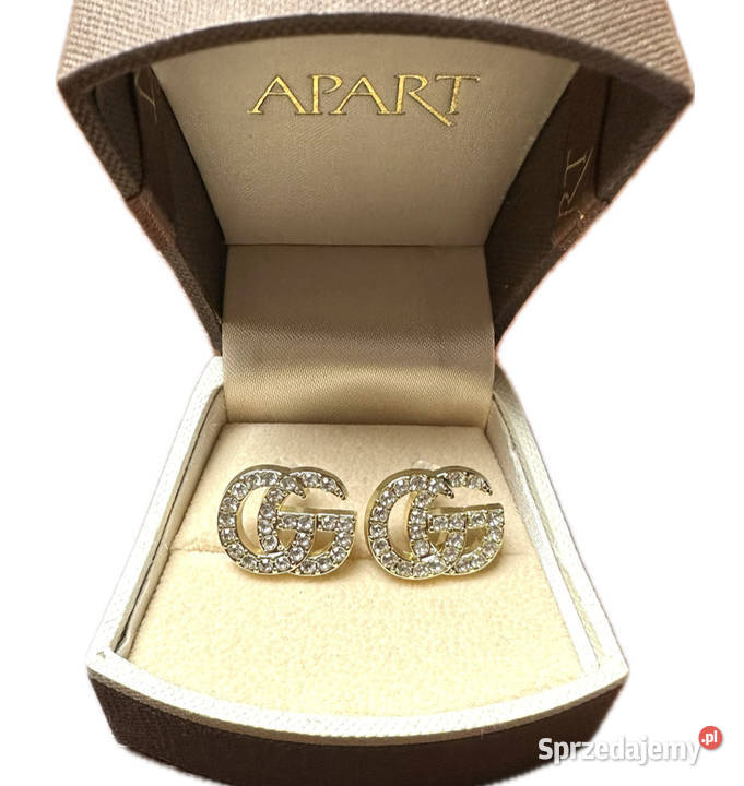 Kolczyki GG złote z cyrkoniami mazowieckie Warszawa