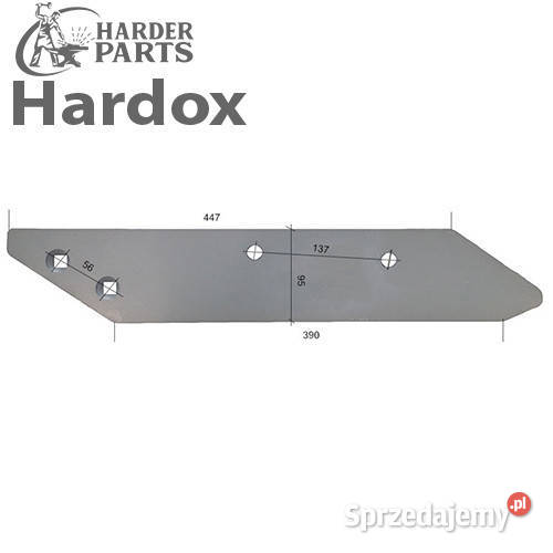 Płoza HARDOX 1895L do pługa UNIA grudziądz TUR
