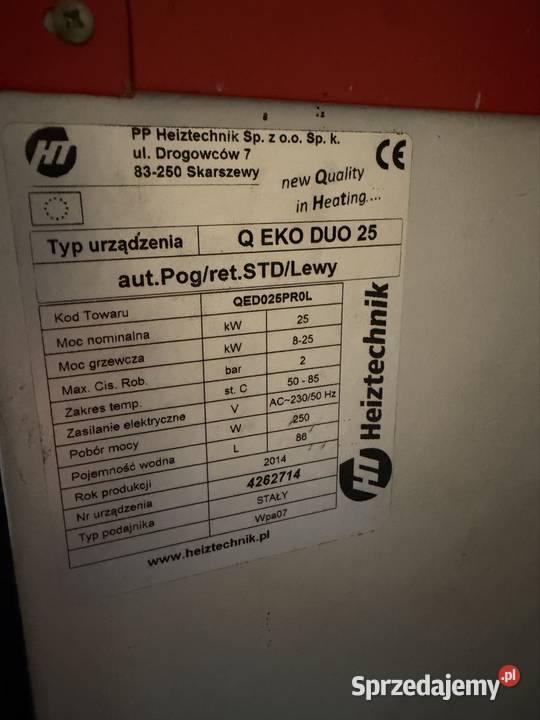 Piec ekogroszek duo heiztechnik 25kw Sierakowice