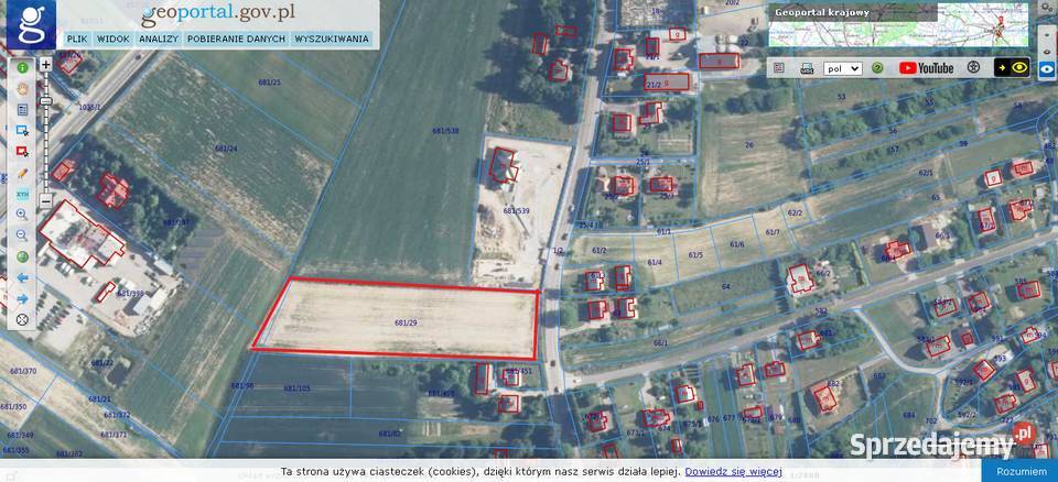 Sprzedam działkę budowlaną Widna Góra k 110zł/m2