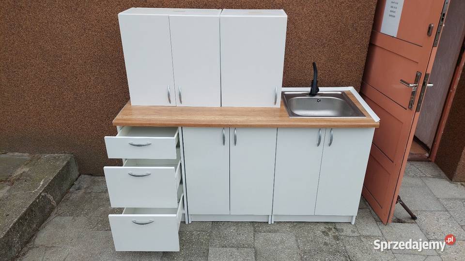 Meble kuchenne białe 160cm wielkopolskie sprzedam