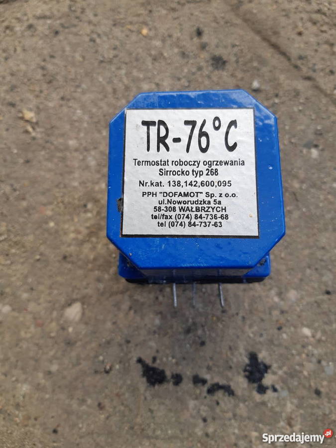 Termostat roboczy ogrzewania Sirrocko 268 TR76C kujawsko-pomorskie Koronowo