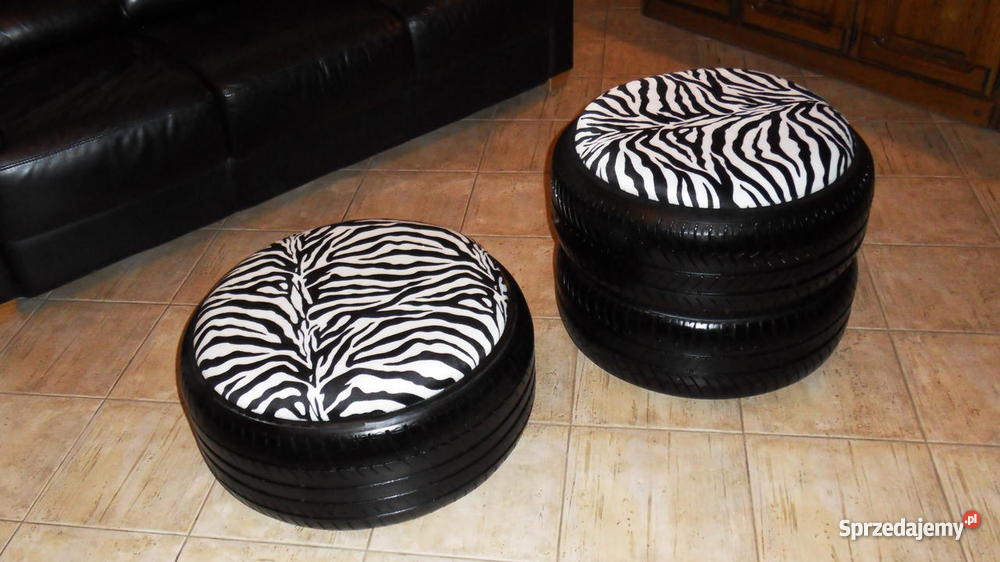Pufa ZEBRA podnóżek Oborniki