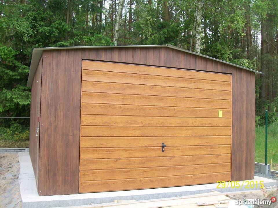 garaż blaszany 6x4 4x6 orzech złoty dąb Limanowa