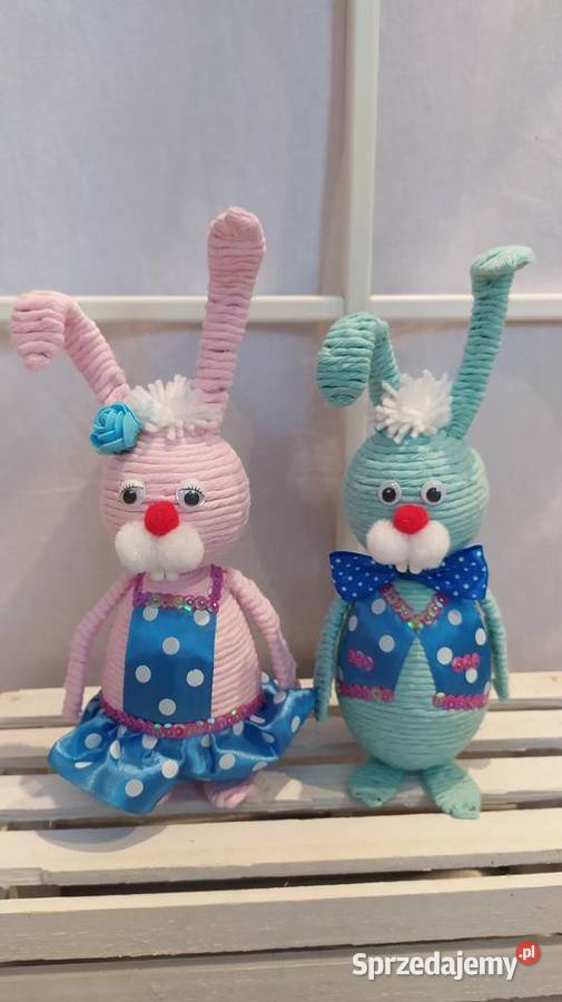 Króliczki Wielkanoc dekoracja rękodzieło Sędziszów Małopolski sprzedam