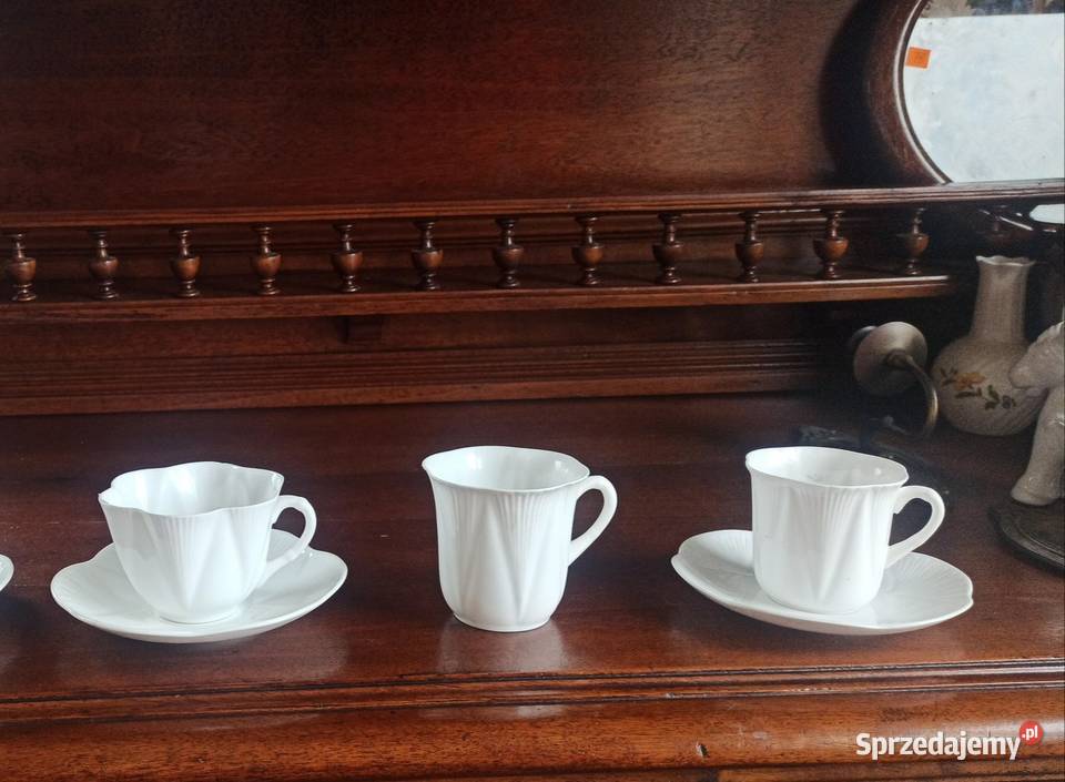 Filiżanka biała Shelley England Porcelana i szkło