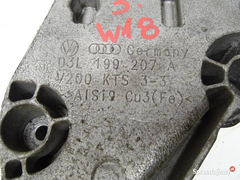 ŁAPA SILNIKA MOCOWANIE WSPORNIK 03L199207A AUDI osobowe Zawieszenie silnika
