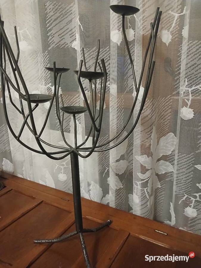 Dużymetalowy kandelabr w stylu vintage podkarpackie Stalowa Wola