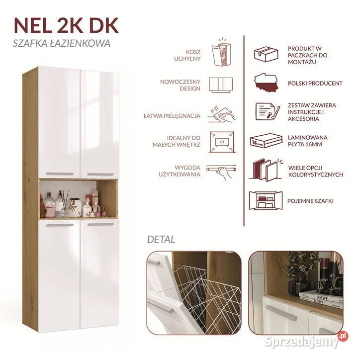 Szafka łazienkowa NEL 2K DK Lustra opolskie