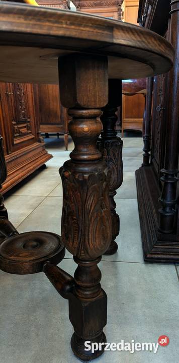 Piękny dębowy okrągły stoliksklep Dąbrowa śląskie Dąbrowa Górnicza