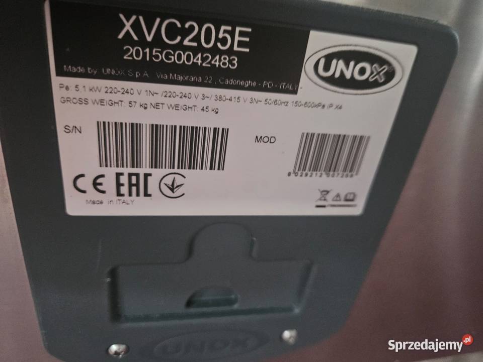 Piec konwekcyjno parowy UNOX XVC205E 5 x GN 23