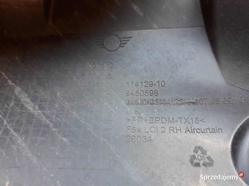 MINI F57 KIEROWNICA POWIETRZA PRAWA LEWA 9450597 Międzychód