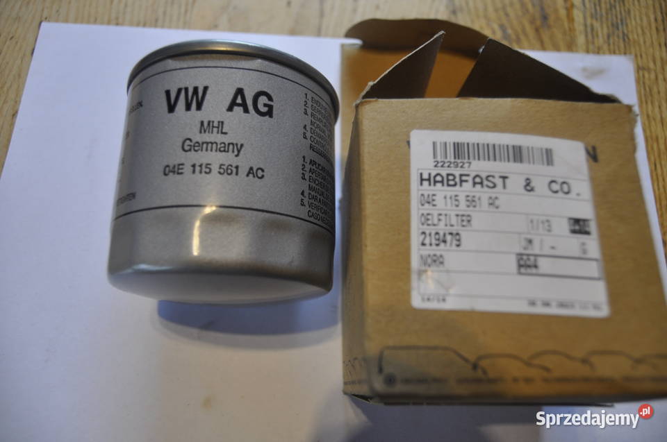 FILTR OLEJU AUDI VW SKODA 04E115561AC ORYGINALNY Sierakowice
