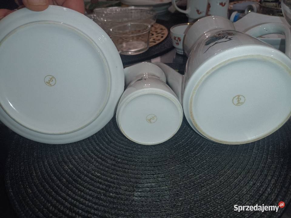 Starypiękny zestaw porcelanowy z sygnaturą Antyki Kępno sprzedam