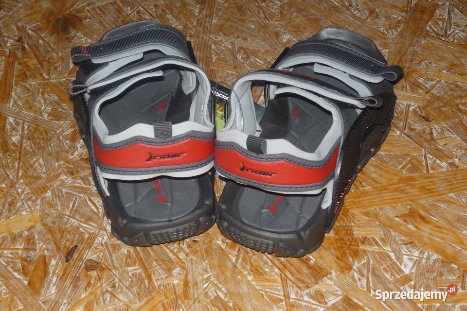 Oryginalne sandałki RIDER 33 czarnyszaryczerwony Zielonka sprzedam