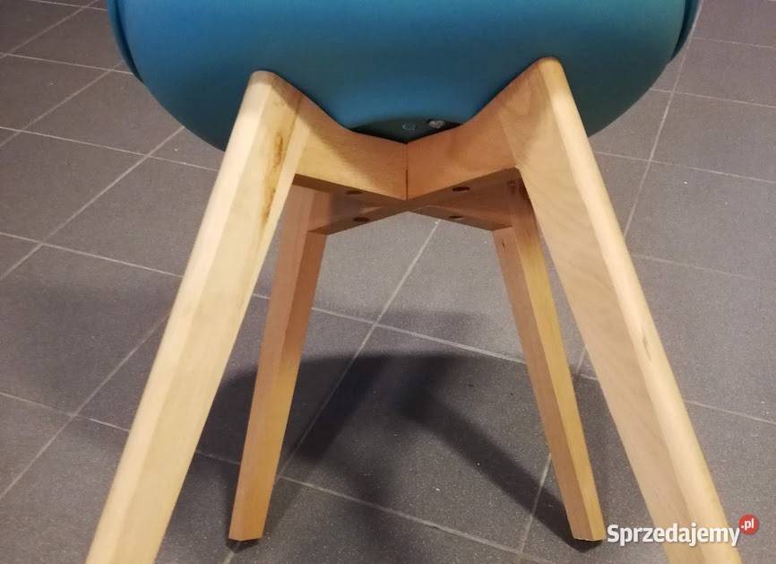 Krzesło kubełkowe miękkie siedzenie turkusowe Bydgoszcz