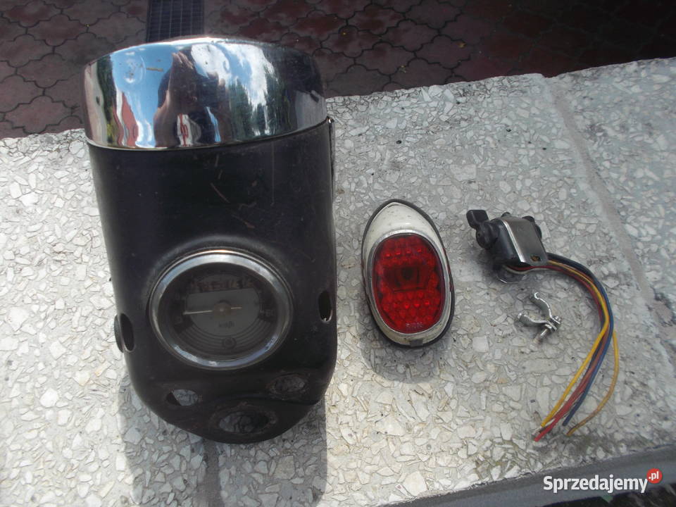 komar export lampa przednia tylna przełącznik Ziębice sprzedam