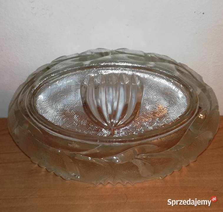 Stare szkło PRL Żardiniera Tulipany HSG Warszawa