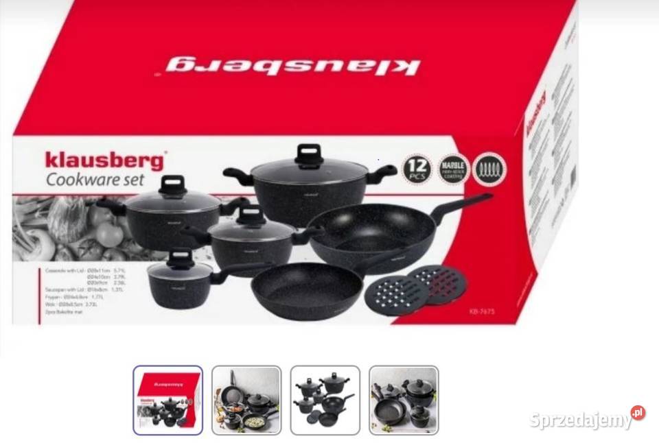 Garnki rondel patelnie zestaw garnków 12 el Garnki i szybkowary Łódź