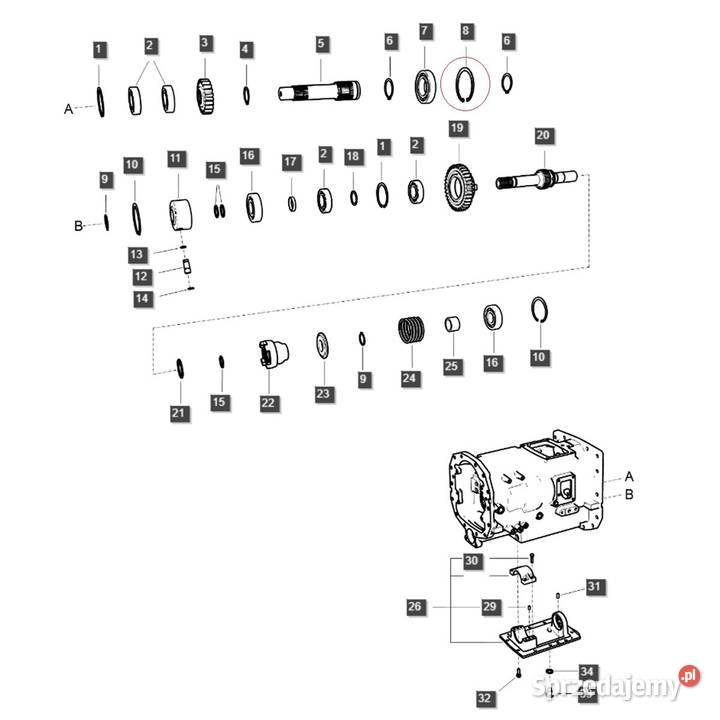 Pierścień segera 80 mm LS MT335 LS MT340 Tajęcina sprzedam