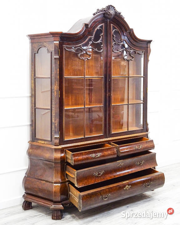 Wysoka WITRYNA drewniana 214 NeoBarok Orzech wielkopolskie Kalisz