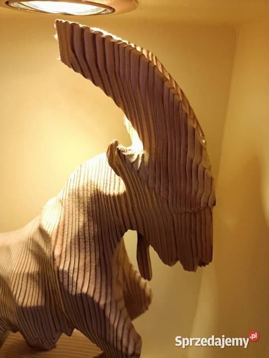 Rzeźba drewno koza kozioł duży masywny Zamość