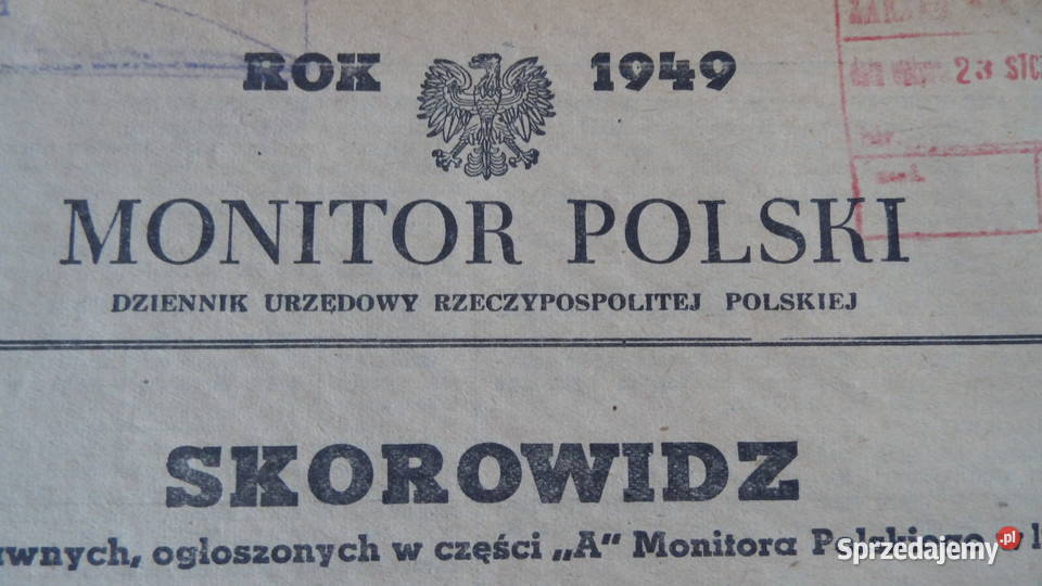 Monitor Polski 1949. Pełny Rocznik. PRL. Nacjonalizacja. Radzewice ...