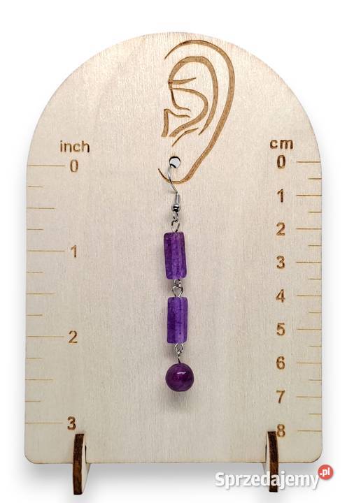 Komplet kolczyki i bransoletka z ametystu Warszawa
