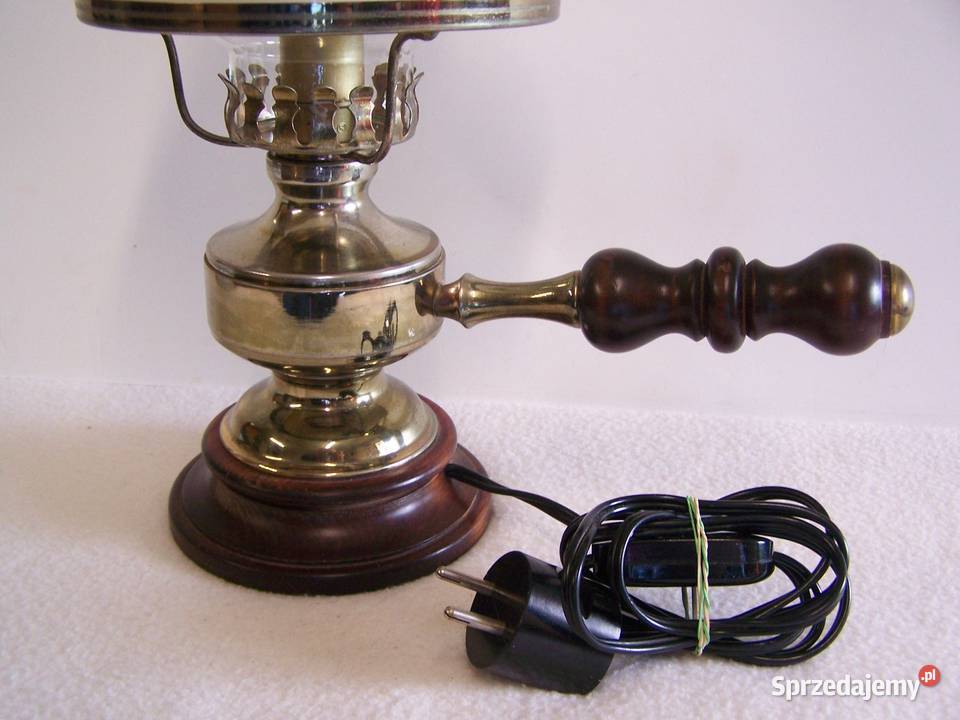 Lampa stołowa nocna w stylu retro szkło mleczne Koszalin sprzedam