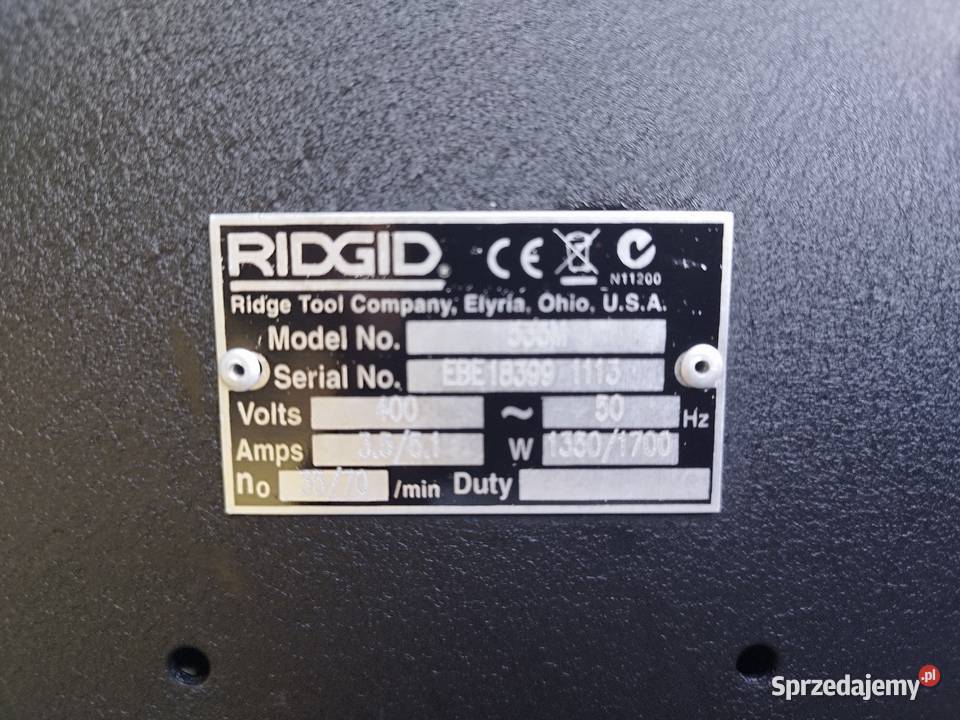 Gwintownica RIDGID 535 SERIES Mielec