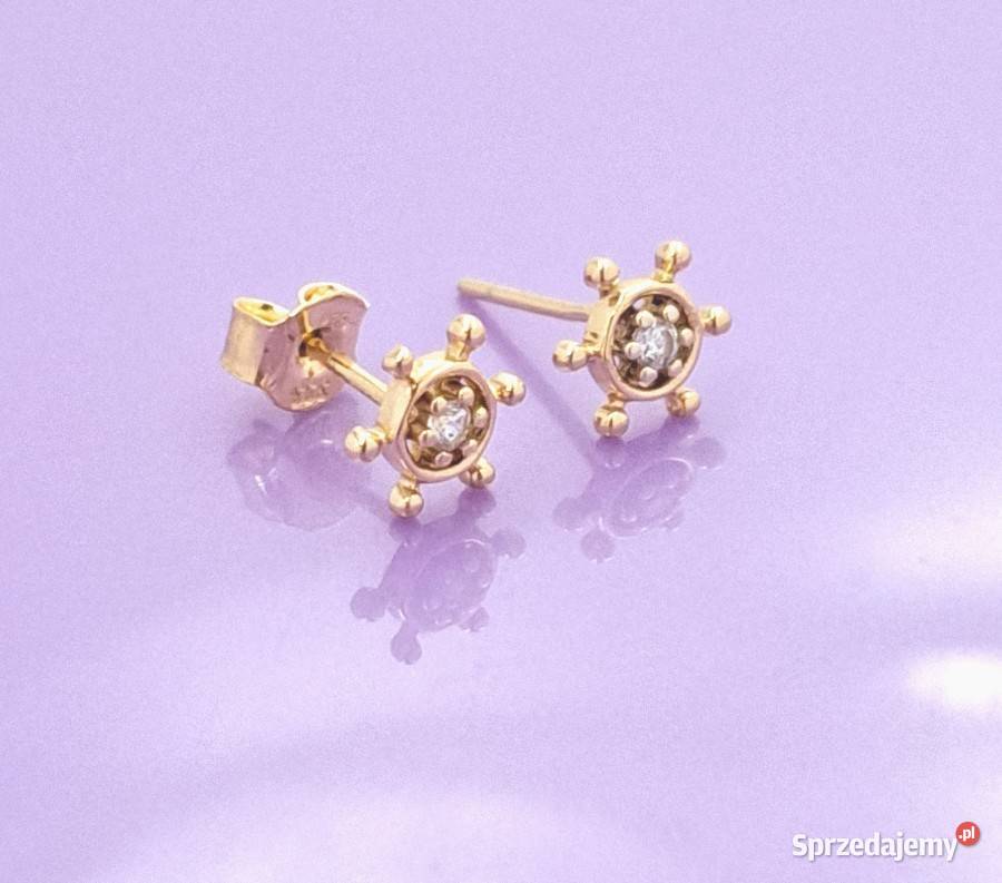 Kolczyki Złote 333 Marine Z948 wielkopolskie sprzedam