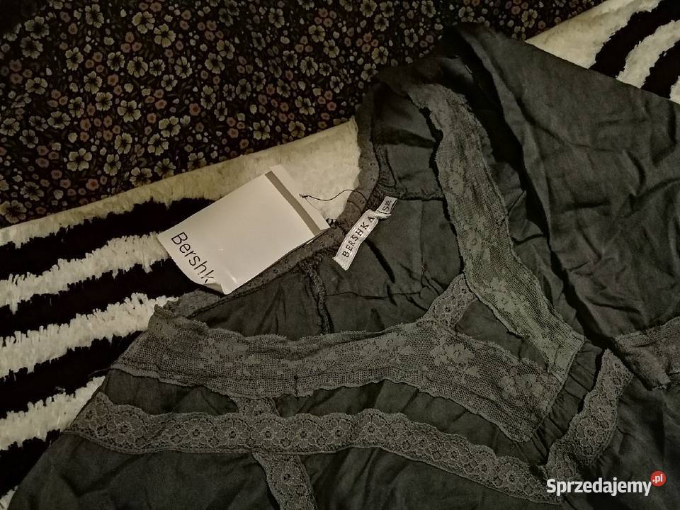 Szara Bluzka koszula BERSHkA z koronką 100 wielkopolskie Leszno sprzedam
