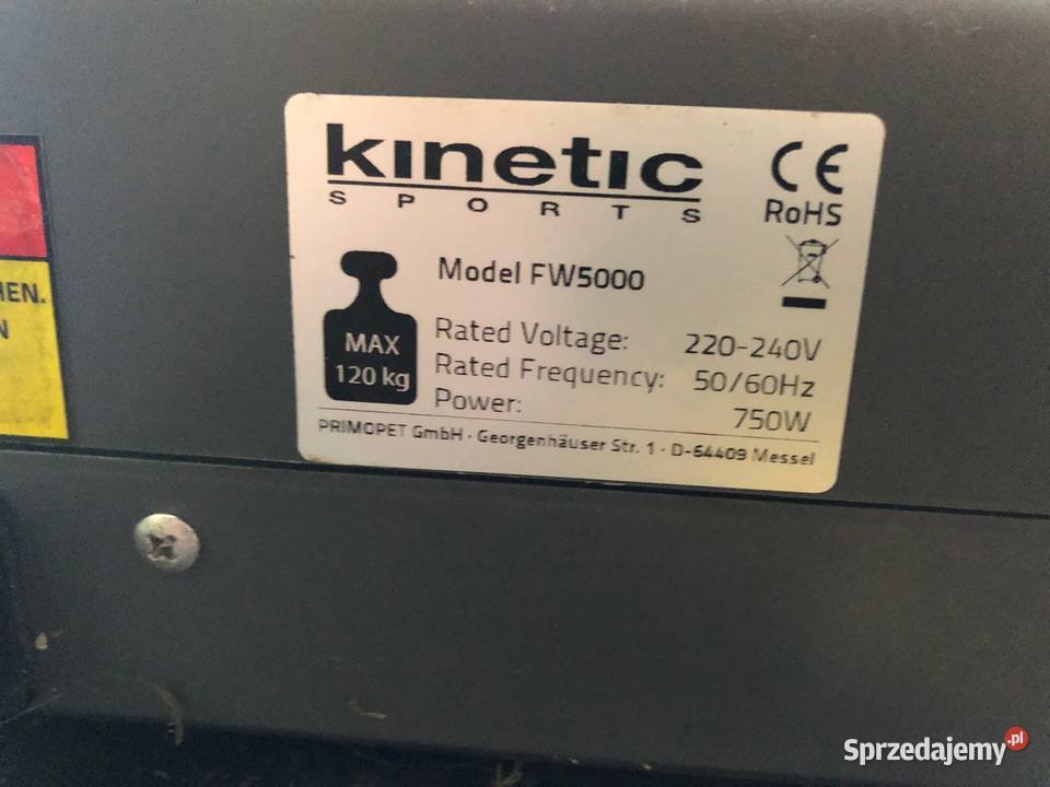 Bieżnia elektryczna Kinetic Sports FW 5000 Andrespol