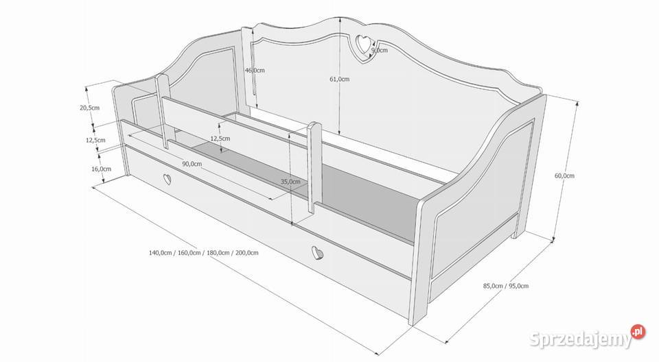 Łóżko dziewczynki 90x200 podkarpackie Sokołów Małopolski