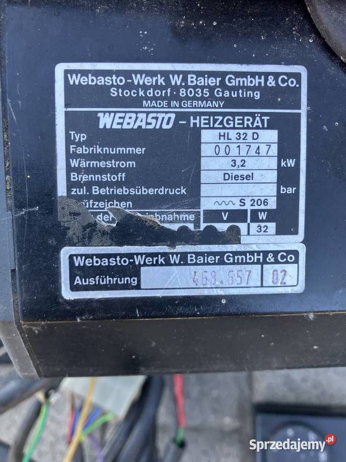 Webasto Heicgert HL 32 D ogrzewanie postojowe