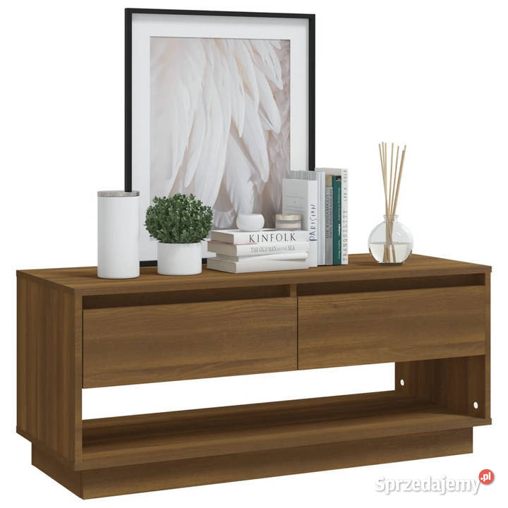 Szafka pod TV brązowy dąb 102x41x44 materiał Warszawa sprzedam