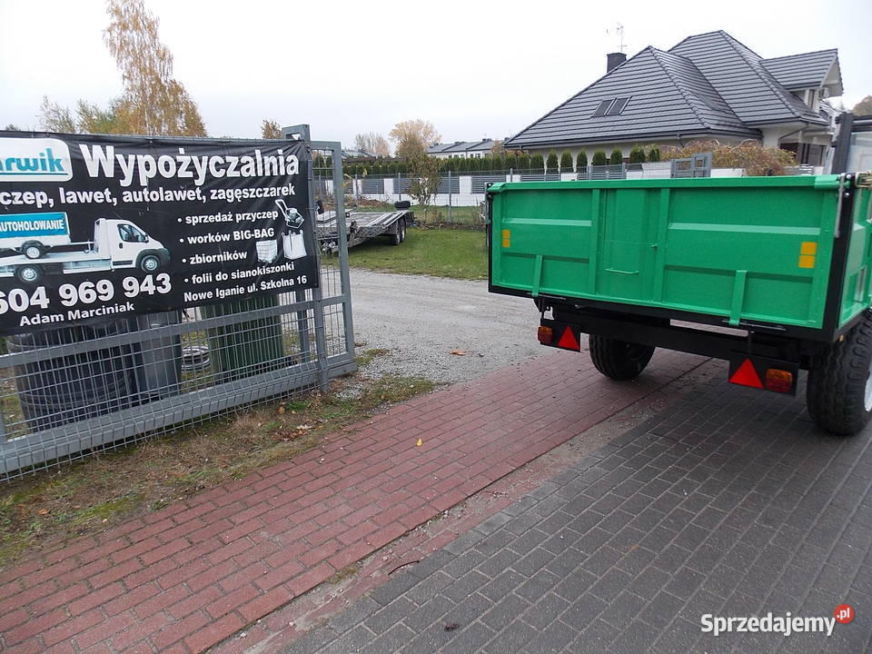 Przyczepa wywrotka jednoosiowa mocna 345ton nieuszkodzony Nowe Iganie