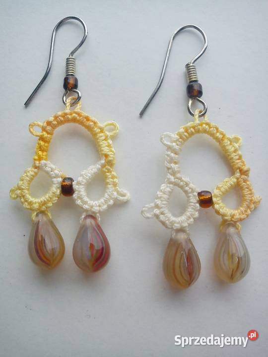 Kolczyki frywolitkowe małopolskie