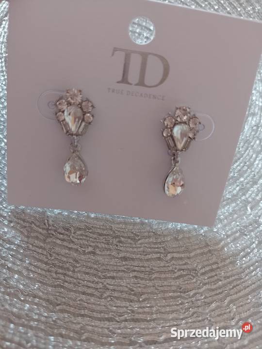 Ekskluzywne Bogato zdobione kolczyki ślubne z małopolskie Kraków sprzedam