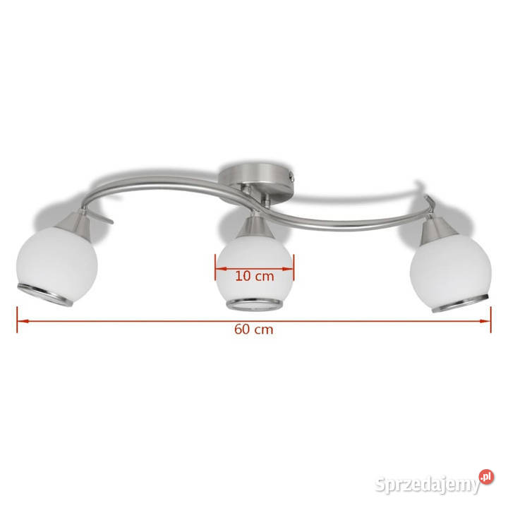 Lampa sufitowa z 3 szklanymi kloszami na mazowieckie Warszawa sprzedam