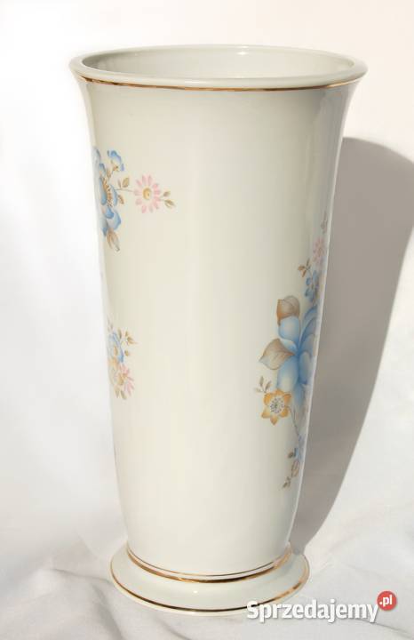 Klasyczny wazon porcelana Ćmielów błękitne Lublin