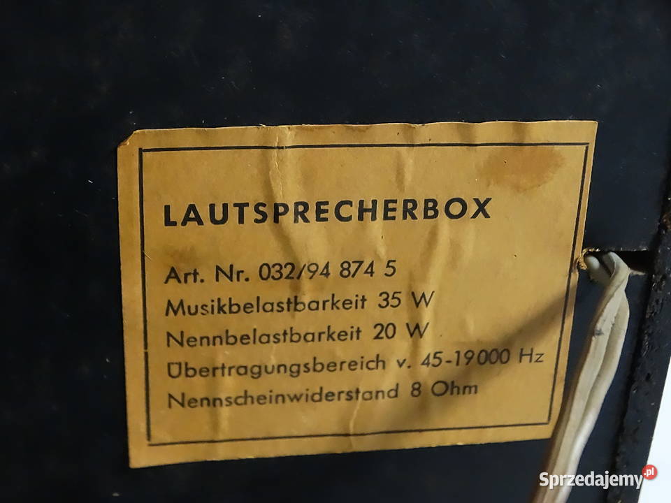 Kultowe Kolumny Retro Vintage Lautsprecherbox Biłgoraj