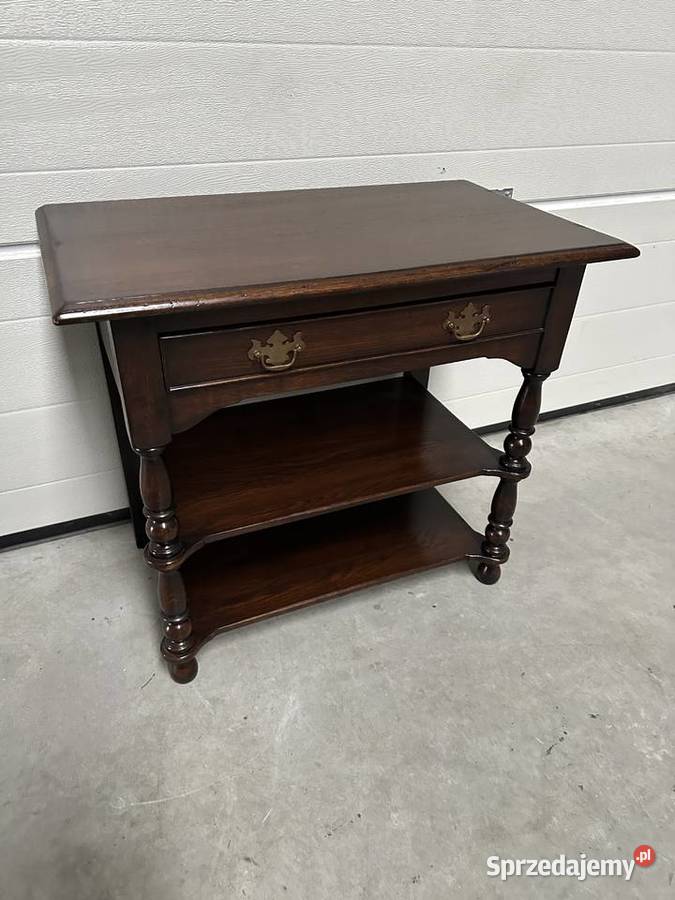 Drewniana konsola szafka etażerka z szufladką Konsole wielkopolskie